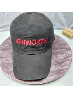 Kenworth Black Adjustable Baseball Cap With Embroidered Logo For Men & Women